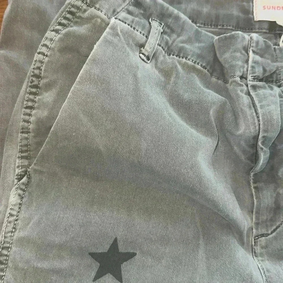 Sundry women's Gray Star-Printed Chino Pants Casual Slim Fit size 27 - Picture 6 of 10